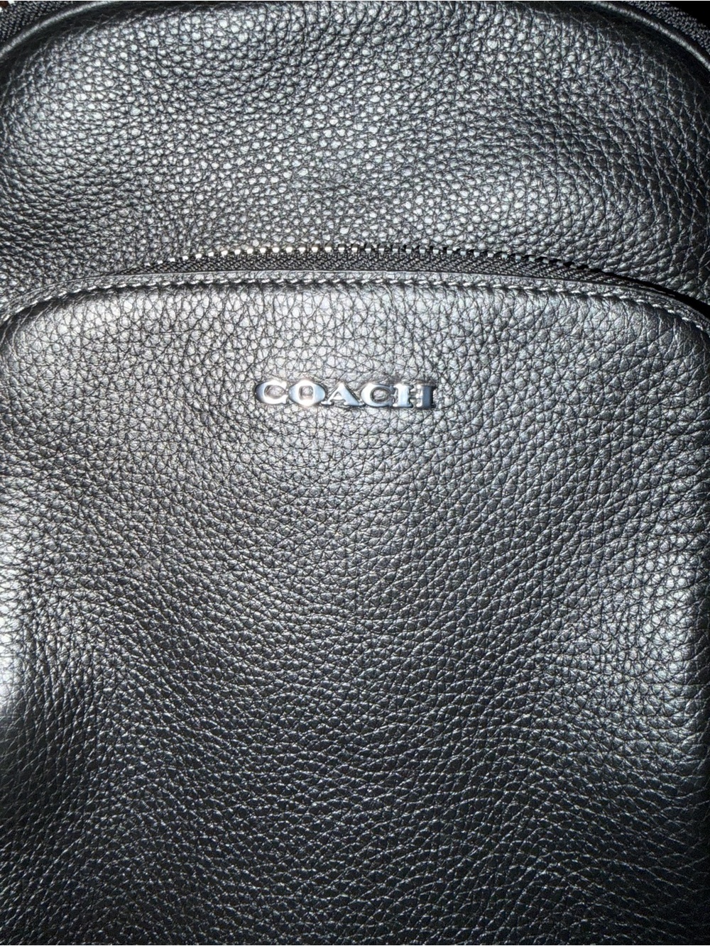 Coach Black Pebbled Leather Men's Crossbody Belt Bag Ethan pack retail $378 - Picture 4 of 10